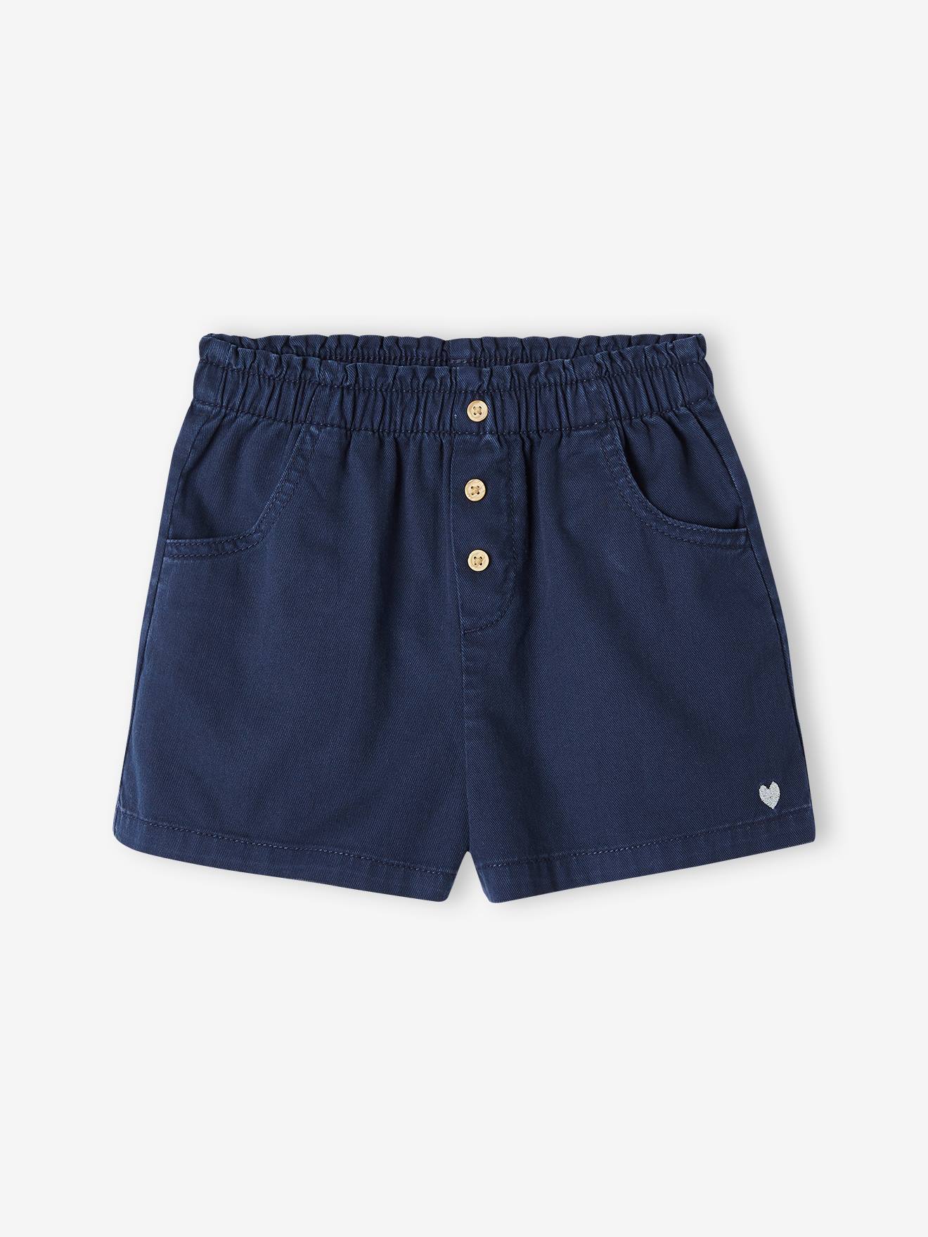 Short couleur fille facile à enfiler marine