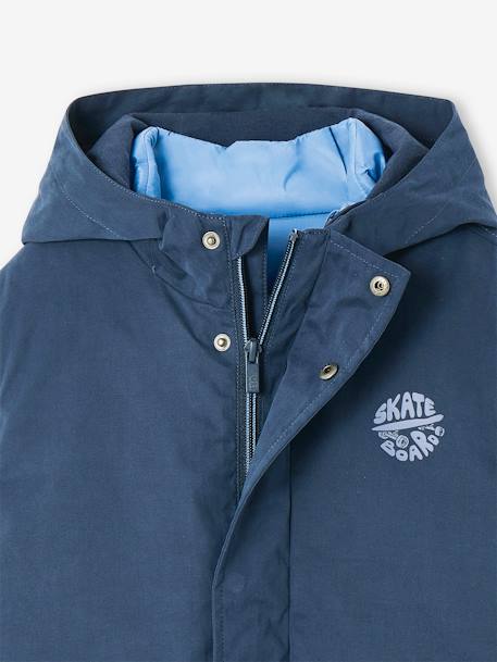 Parka 3 en 1 mi-saison garçon avec doudoune sans manches amovible marine+vert sauge 10 - vertbaudet enfant 