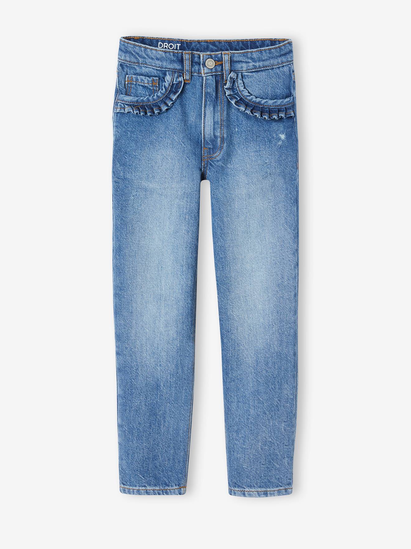 Jean droit MorphologiK fille tour de hanches Fin stone