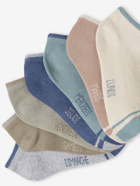 Lot De 7 Paires De Chaussettes Fille Semainier VERTBAUDET - Coloris Tendres Et Festonnés