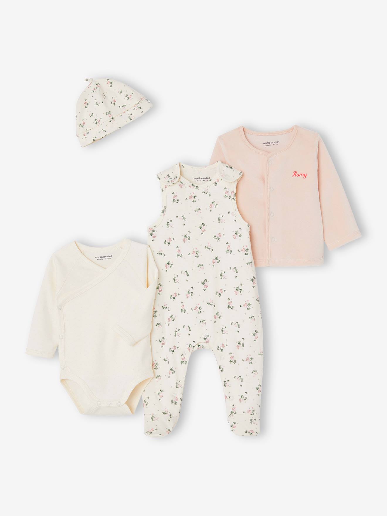 Vertbaudet - Kit naissance personnalisable 4 pièces rose pâle