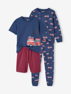 Lot pyjama + pyjashort garçon pompiers  - vertbaudet enfant