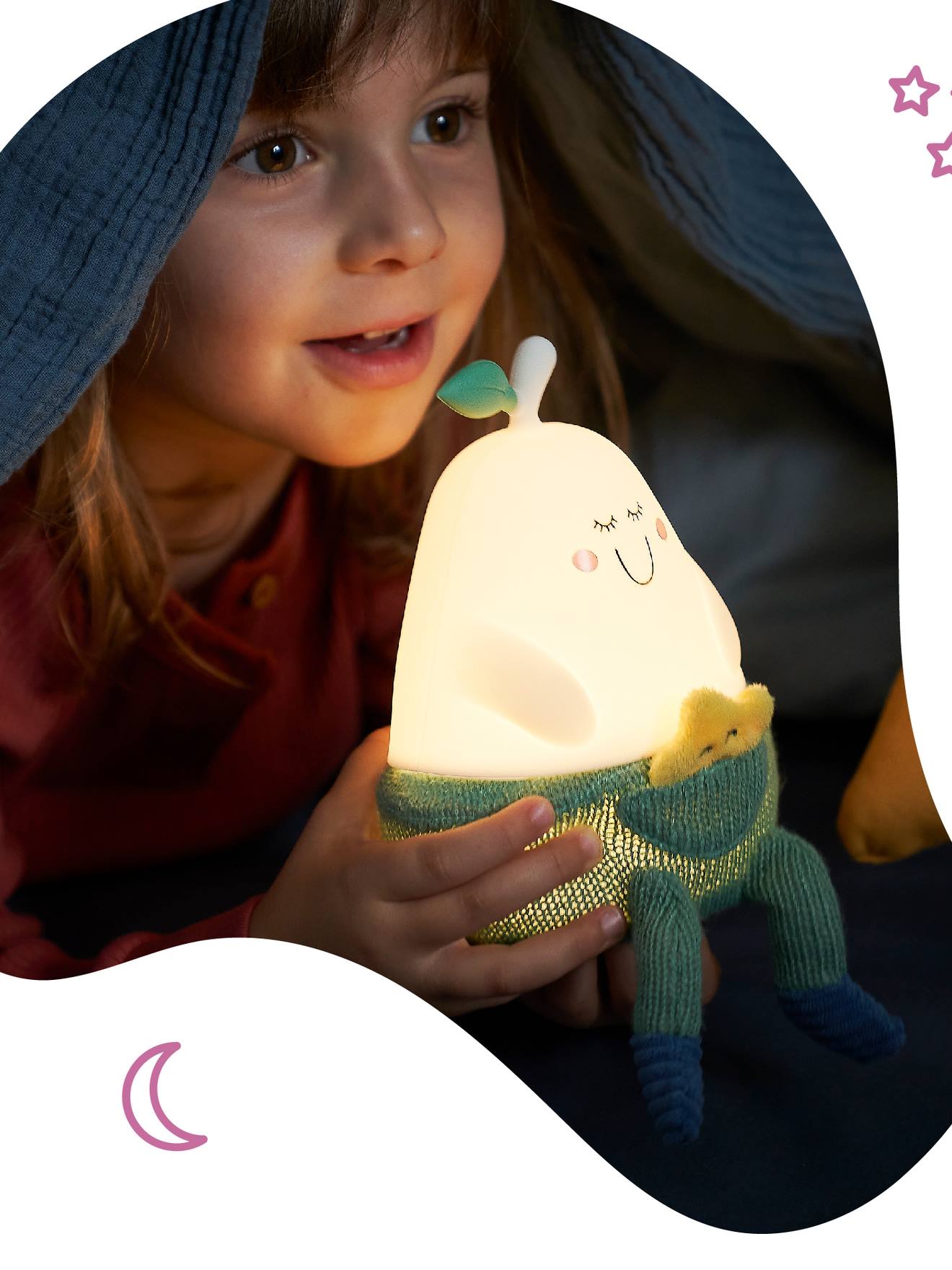 Veilleuse silicone Bertille BADABULLE blanc