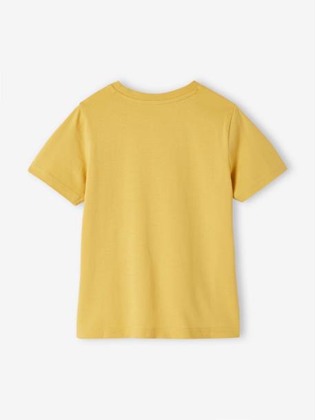 T-shirt imprimé Basics garçon manches courtes blanc+BLEU AQUA+bleu nuit+bleu roi+écru+jaune+menthe+vert sauge 25 - vertbaudet enfant 