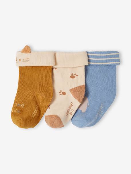 Bébé-Lot de 3 paires de chaussettes "animaux" bébé