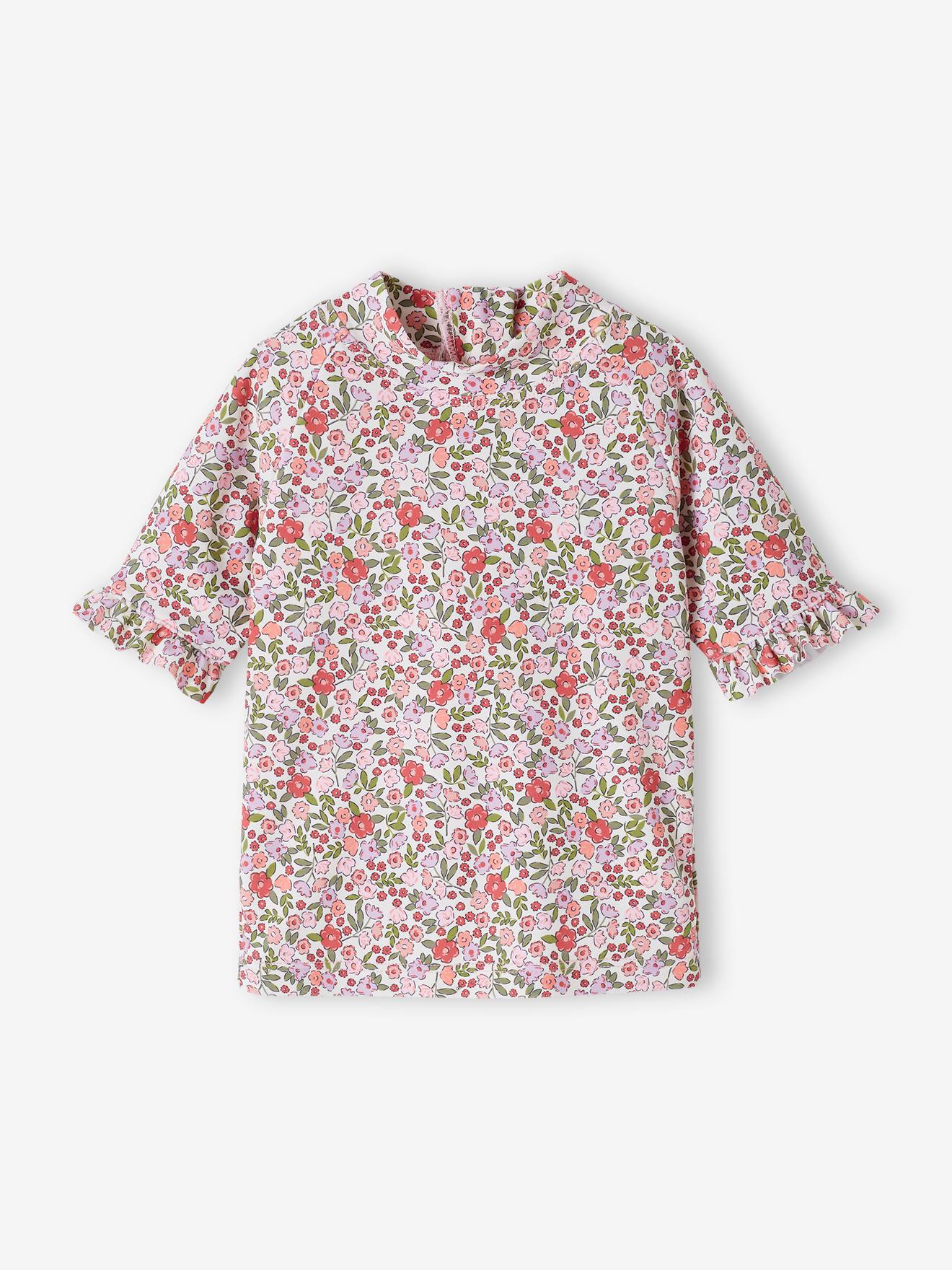 Blouse Imprimée Fille Vertbaudet - Manches Longues Bouffantes - 100% Coton - Style Bohème