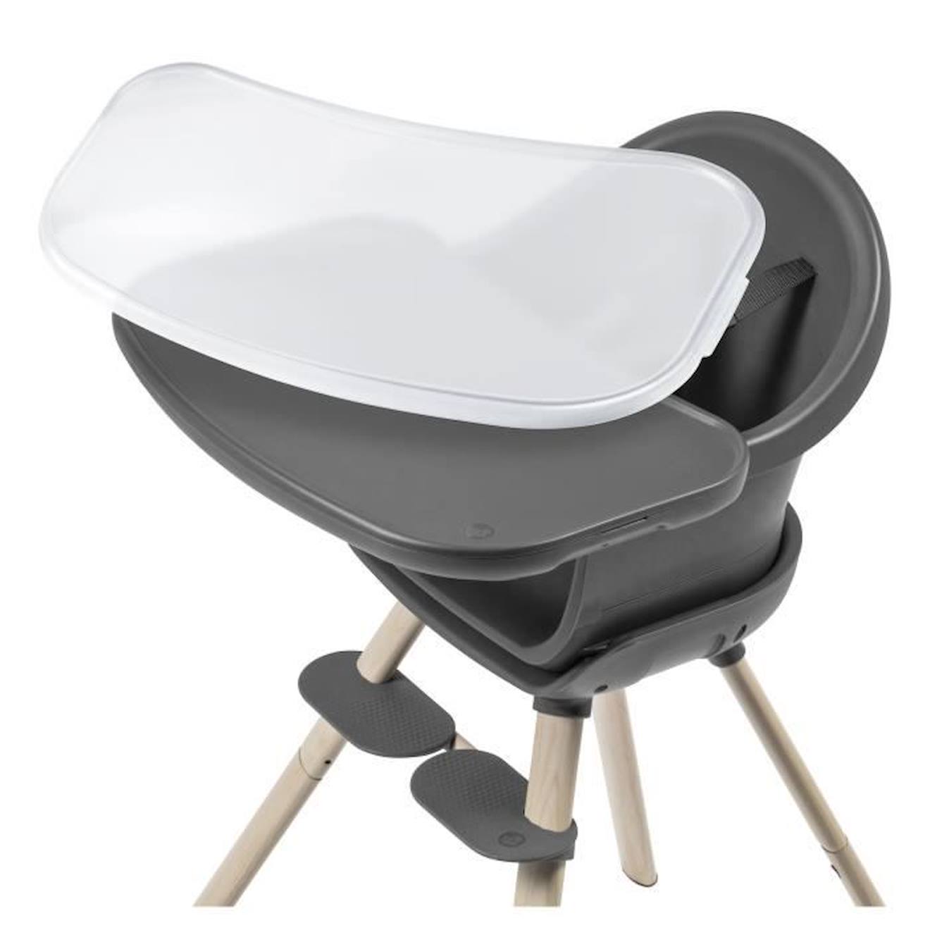 MAXI-COSI Moa Chaise haute bébé évolutive 8 en 1, Chaise haute/Réhausseur/Tabouret/Bureau,  De 6 mois à 5 ans, Beyond Graphite2 Eco gris - Maxi Cosi