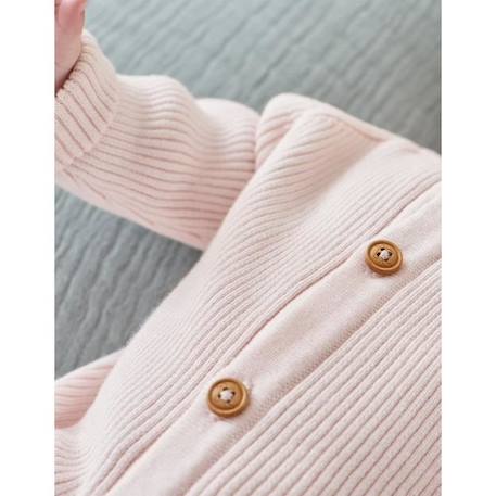 Combinaison en tricot GRIS+ROSE 6 - vertbaudet enfant 