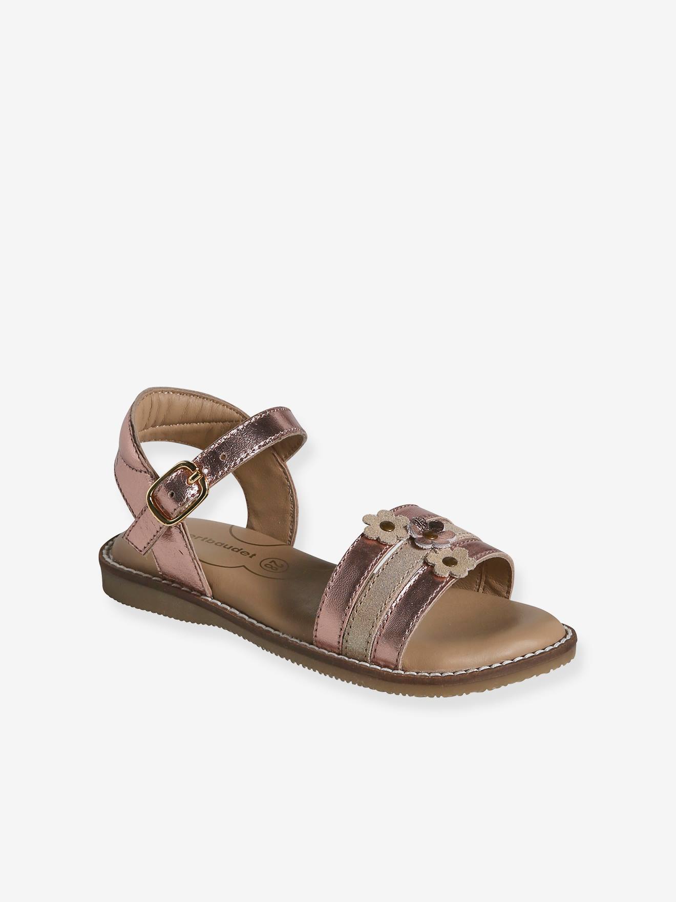 Sandales cuir enfant collection maternelle ocre