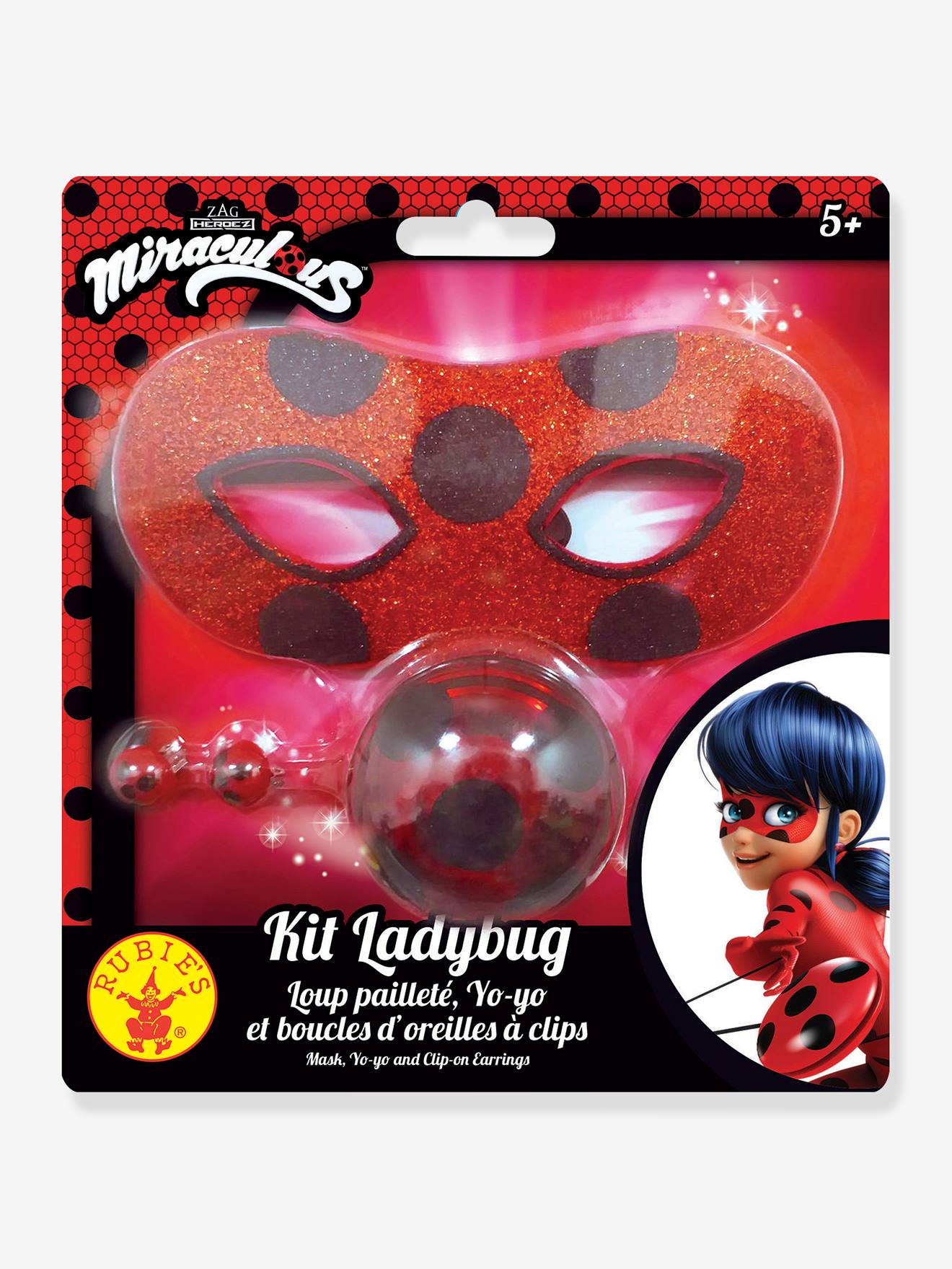 Rubies - Masque Miraculous Ladybug Deluxe pour enfants, taille unique  (Rubie's 34975) : : Jouets