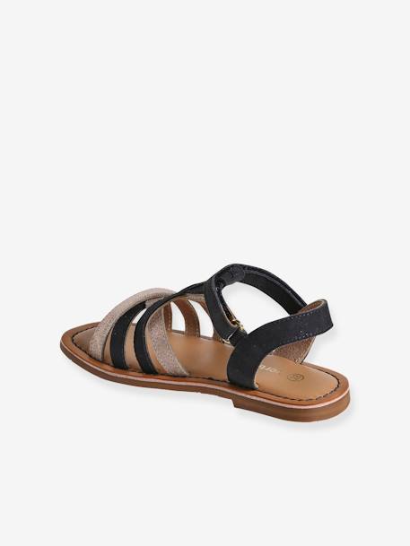 Sandales scratchées cuir enfant collection maternelle blanc+lot bleu 10 - vertbaudet enfant 