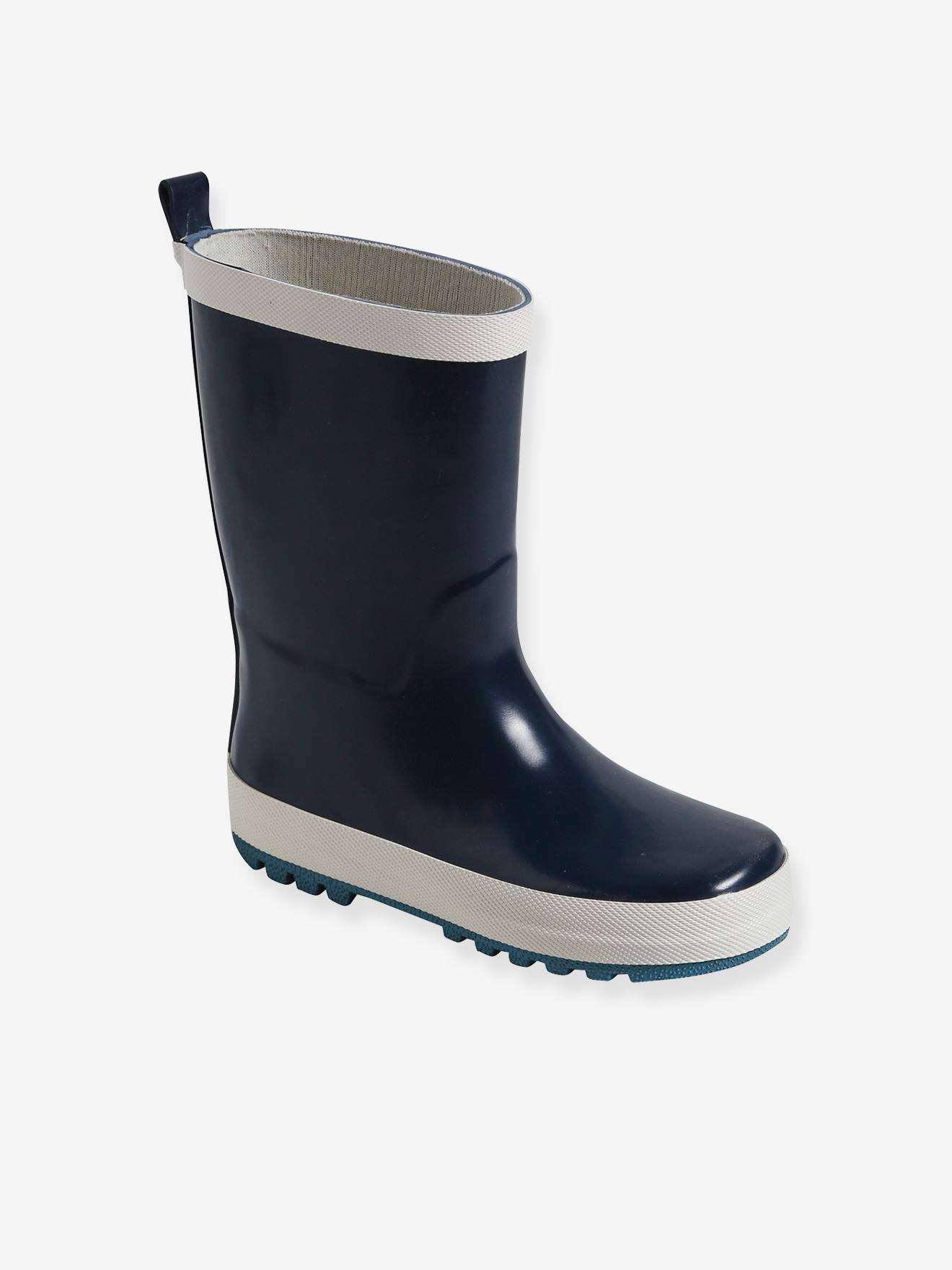 bottes de pluie réfléchissantes enfant marine