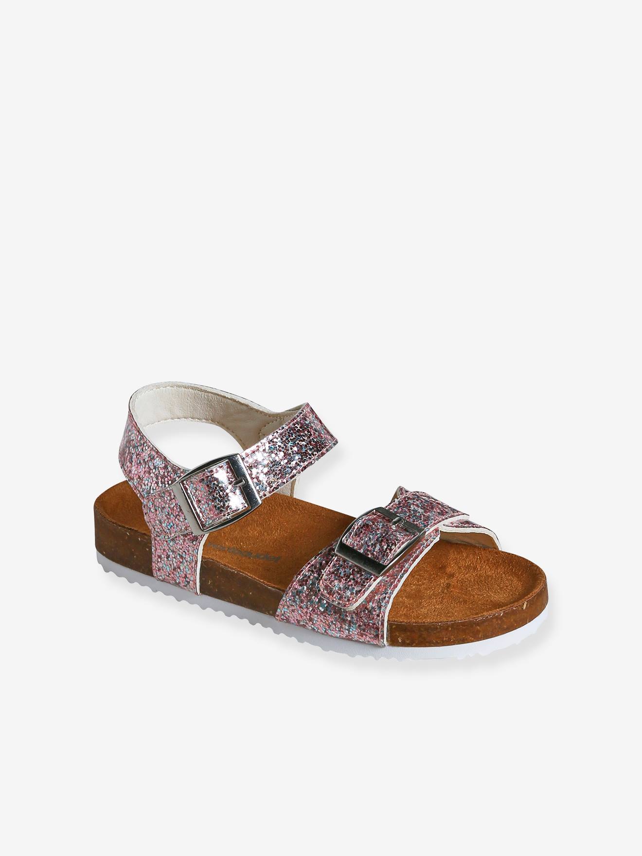 Sandales enfant fille doubles brides ajustables collection maternelle multicolore