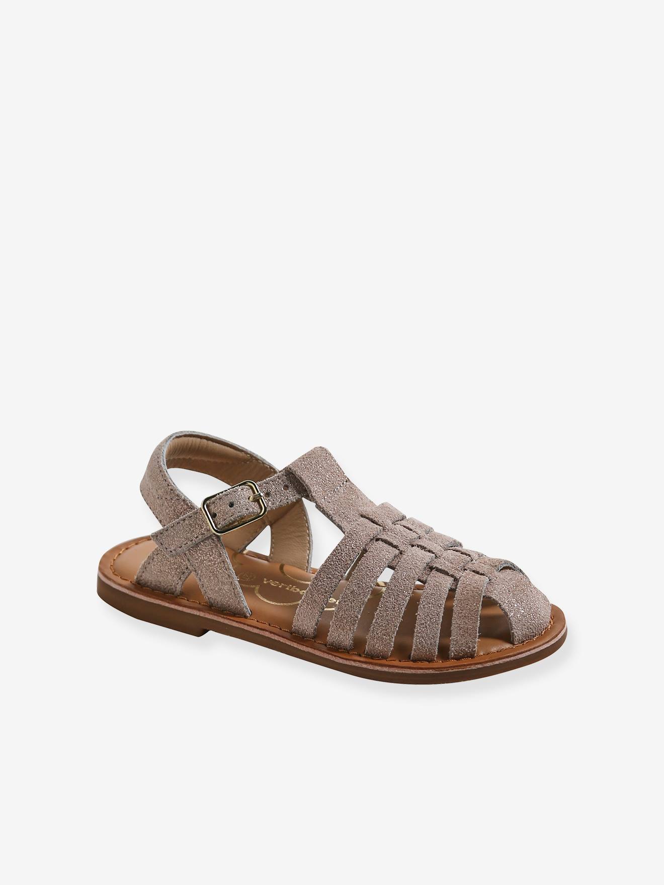 Sandales cuir enfant collection maternelle or