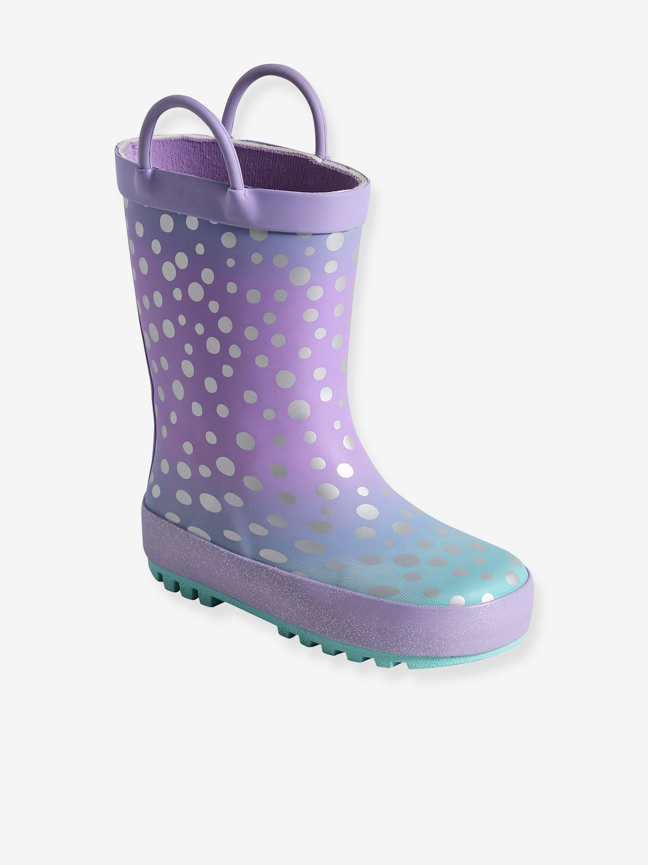 Bottes de pluie enfant collection maternelle violet imprimé