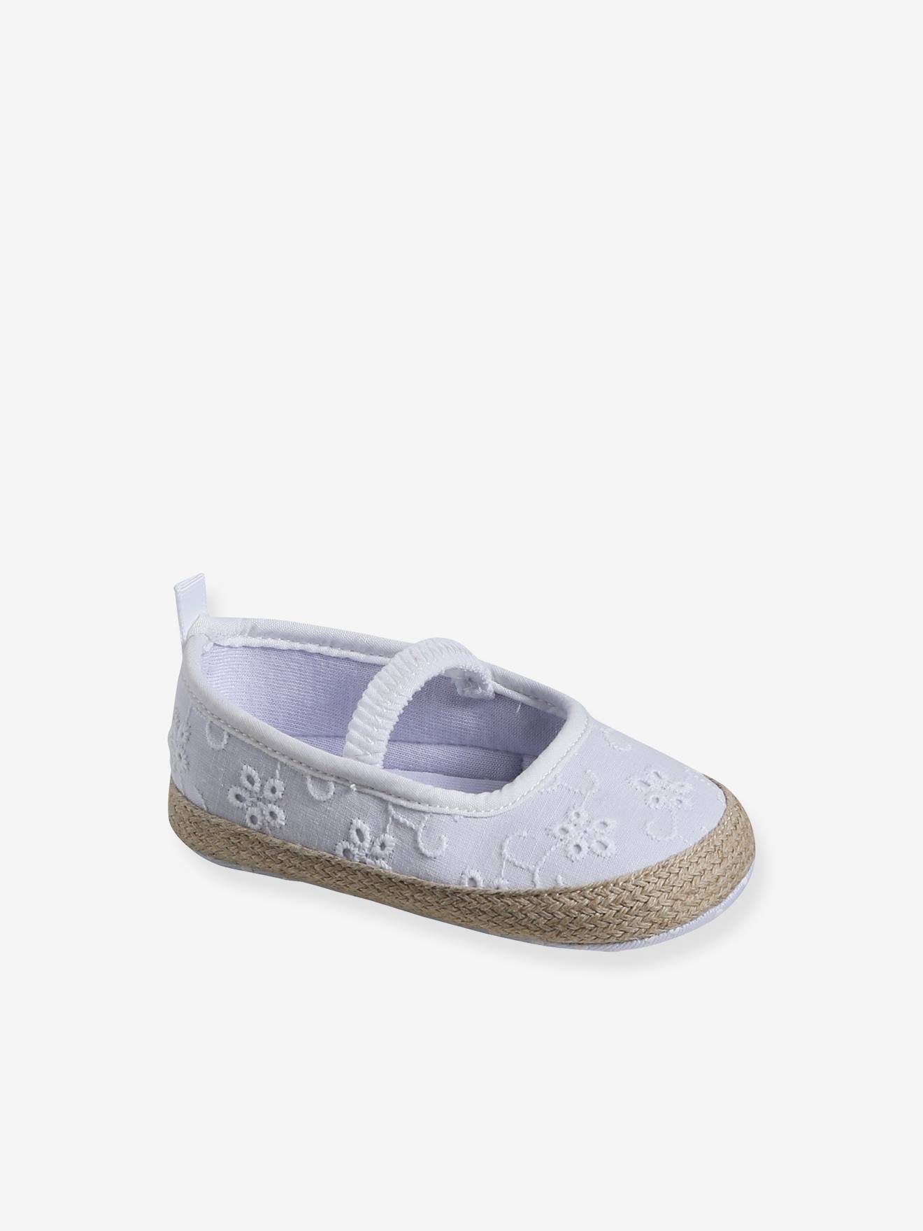 Chaussons souples élastiqués bébé blanc