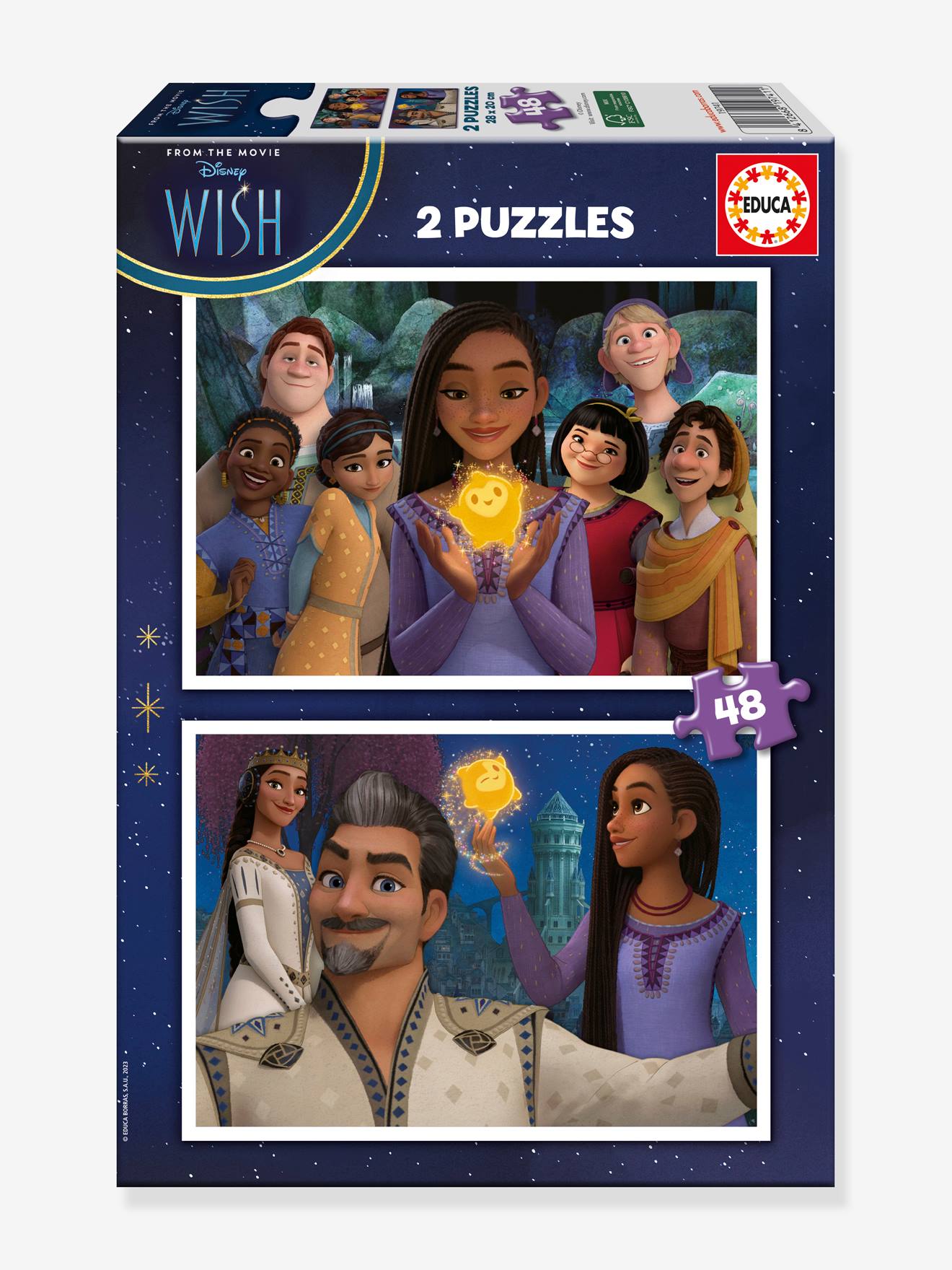 2X50 Puzzles Disney Wish - EDUCA BORRAS violet