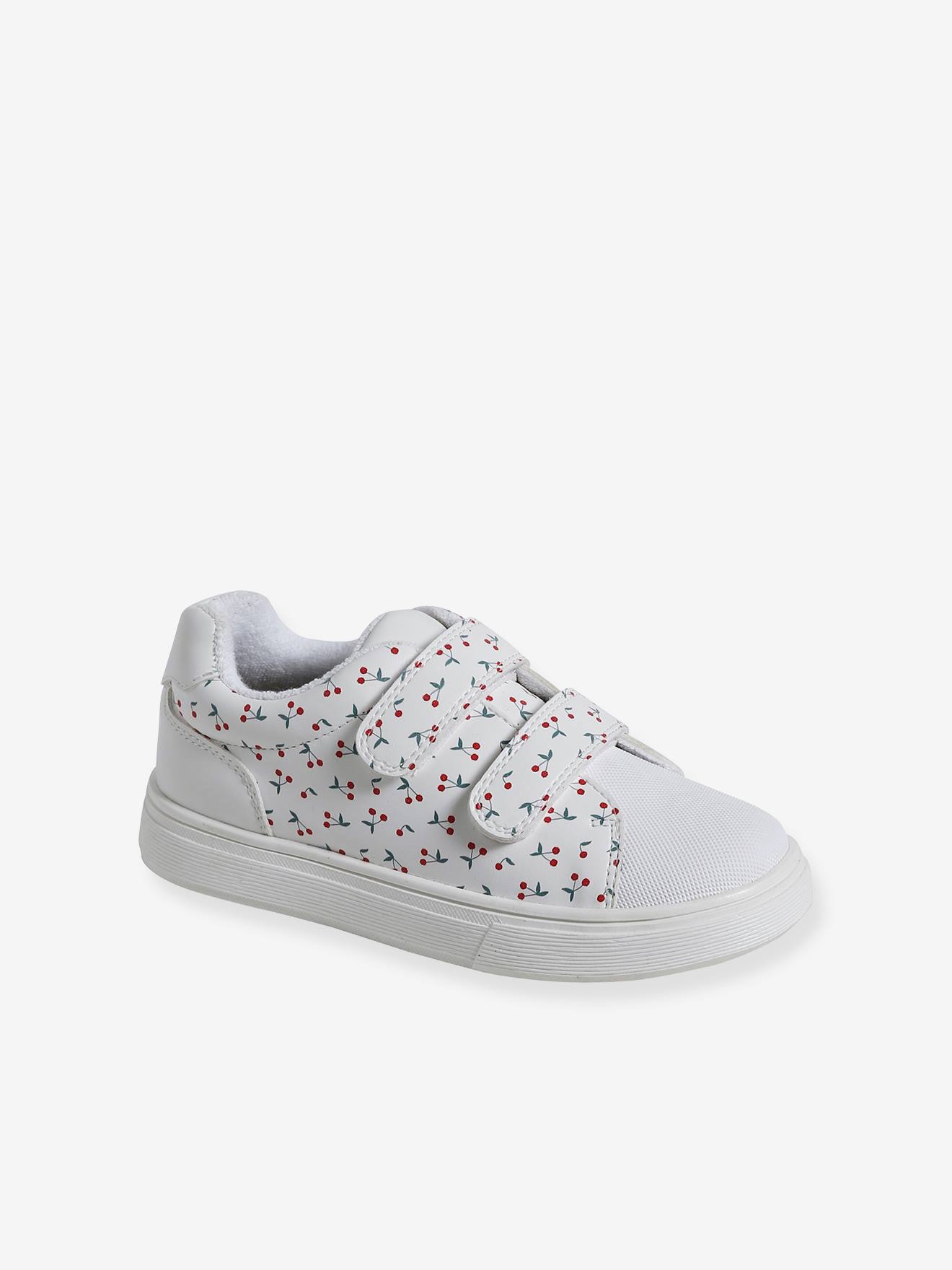 Baskets scratchées fille blanc imprimé