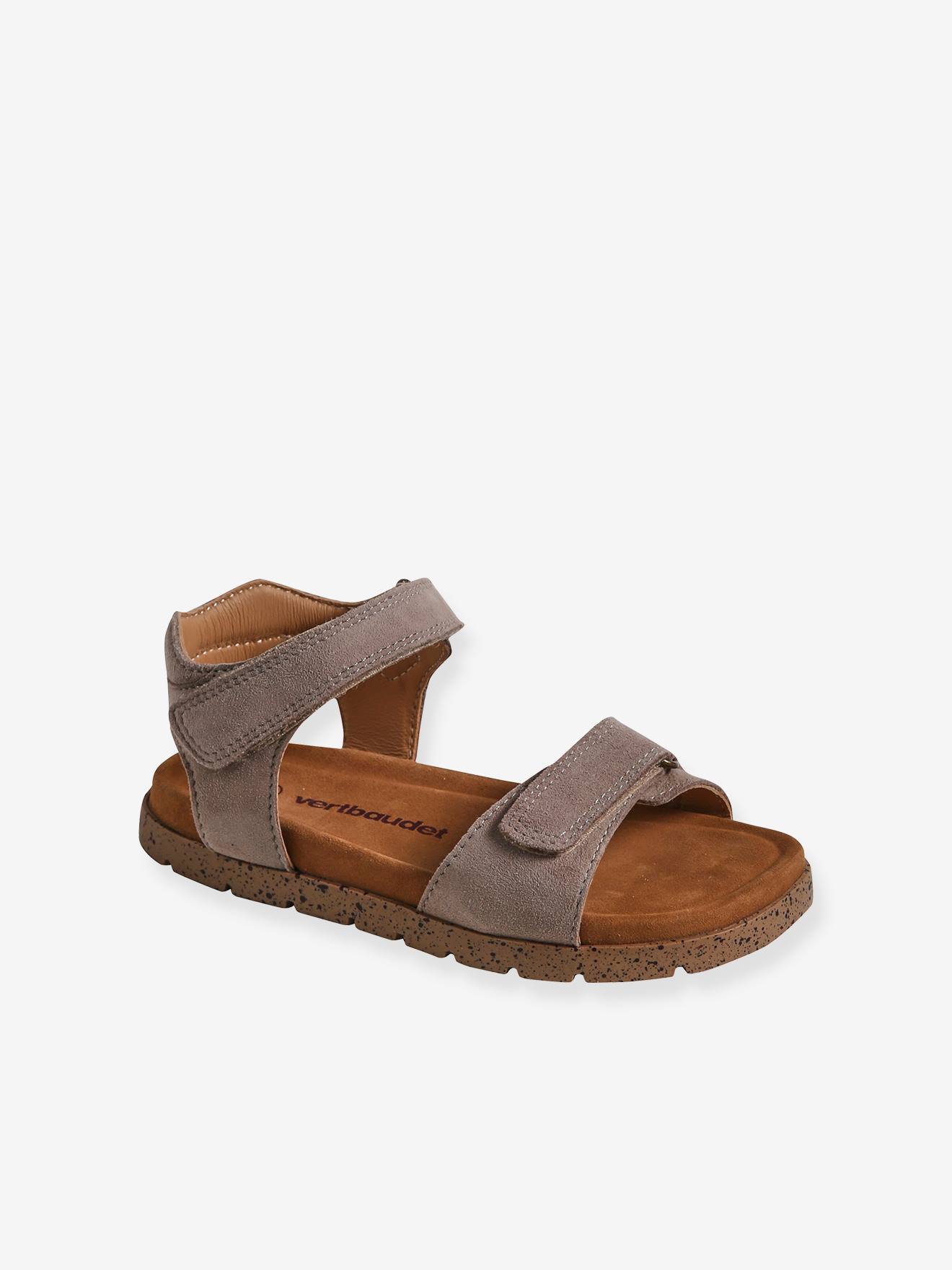 Sandales scratchées cuir enfant collection maternelle sable