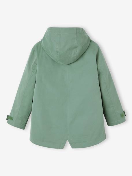 Parka 3 en 1 mi-saison garçon avec doudoune sans manches amovible marine+vert sauge 18 - vertbaudet enfant 