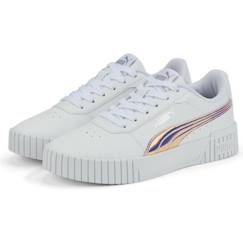 Chaussures-Chaussures fille 23-38-Baskets, tennis-Baskets fille Puma Carina 2.0 Holo - blanc/argent