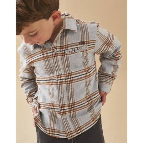 Chemise flannelle à carreaux GRIS 2 - vertbaudet enfant 
