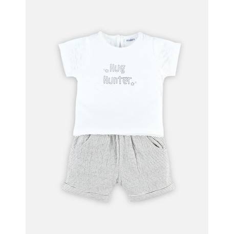 Bébé-Set t-shirt et short rayé en coton