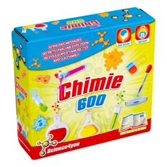 Jouet-Jeux de société-Jeux de mémoire et d'observation-Kit Chimie 600 - SCIENCE4YOU - Jaune - Enfant - Mixte