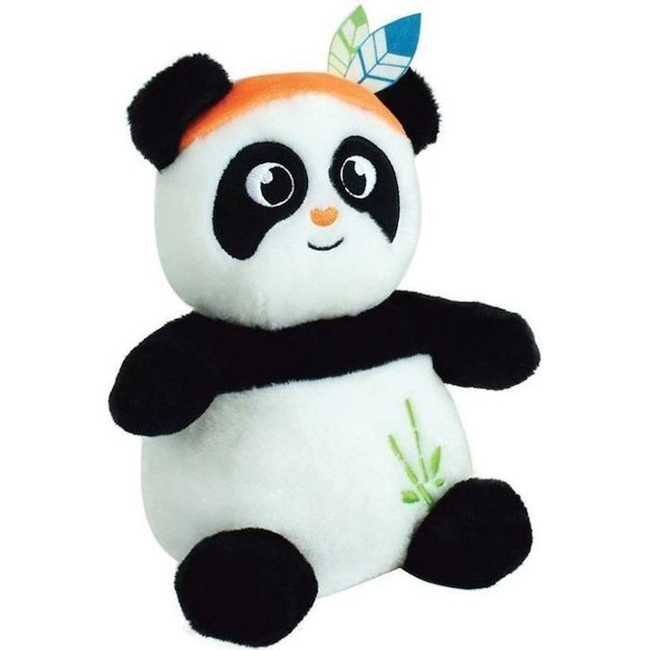 Peluche Bouillotte Indian Panda - Jemini - H 21 Cm - Blanc Et Noir - Bébé Blanc