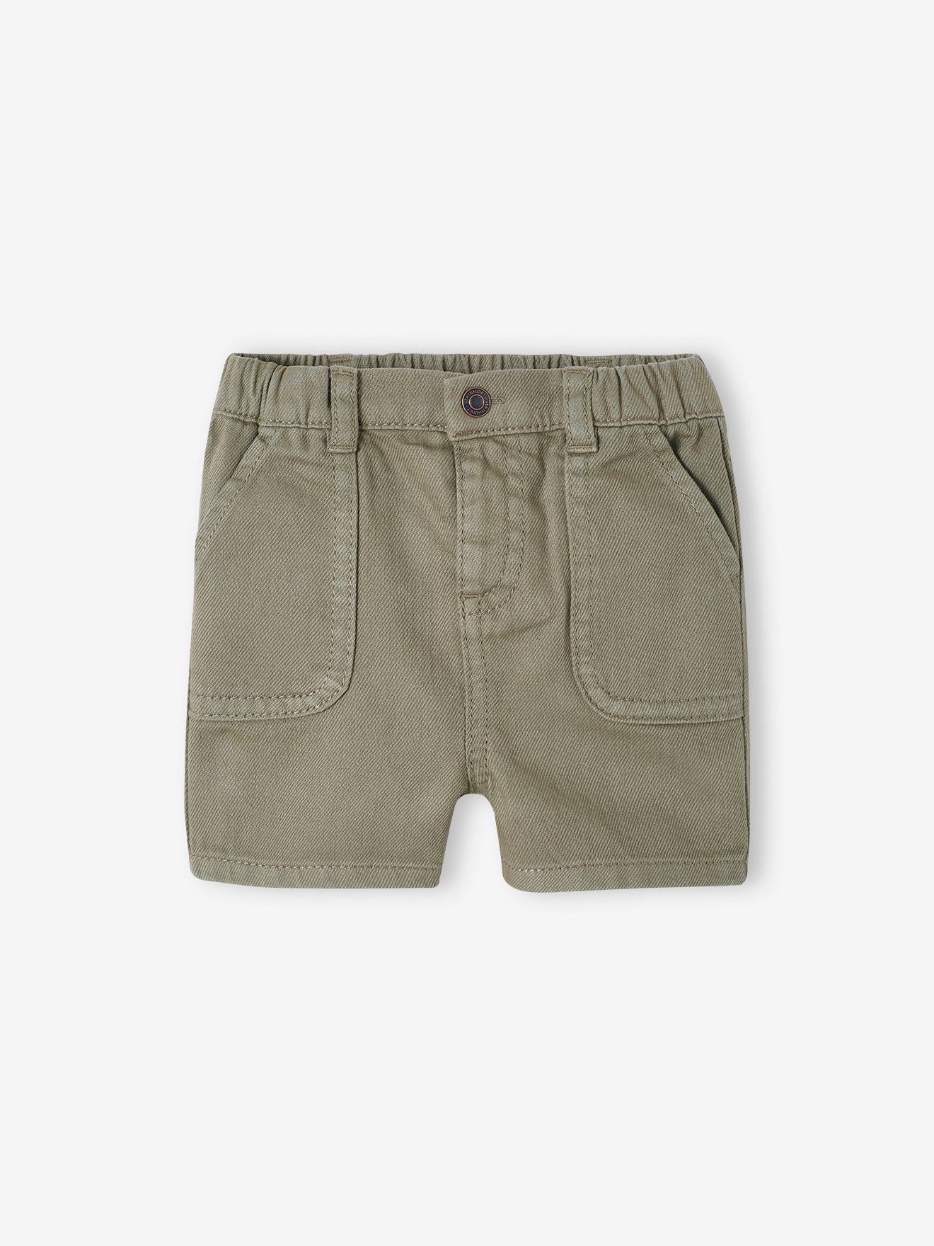 Bermuda taille élastiquée bébé kaki