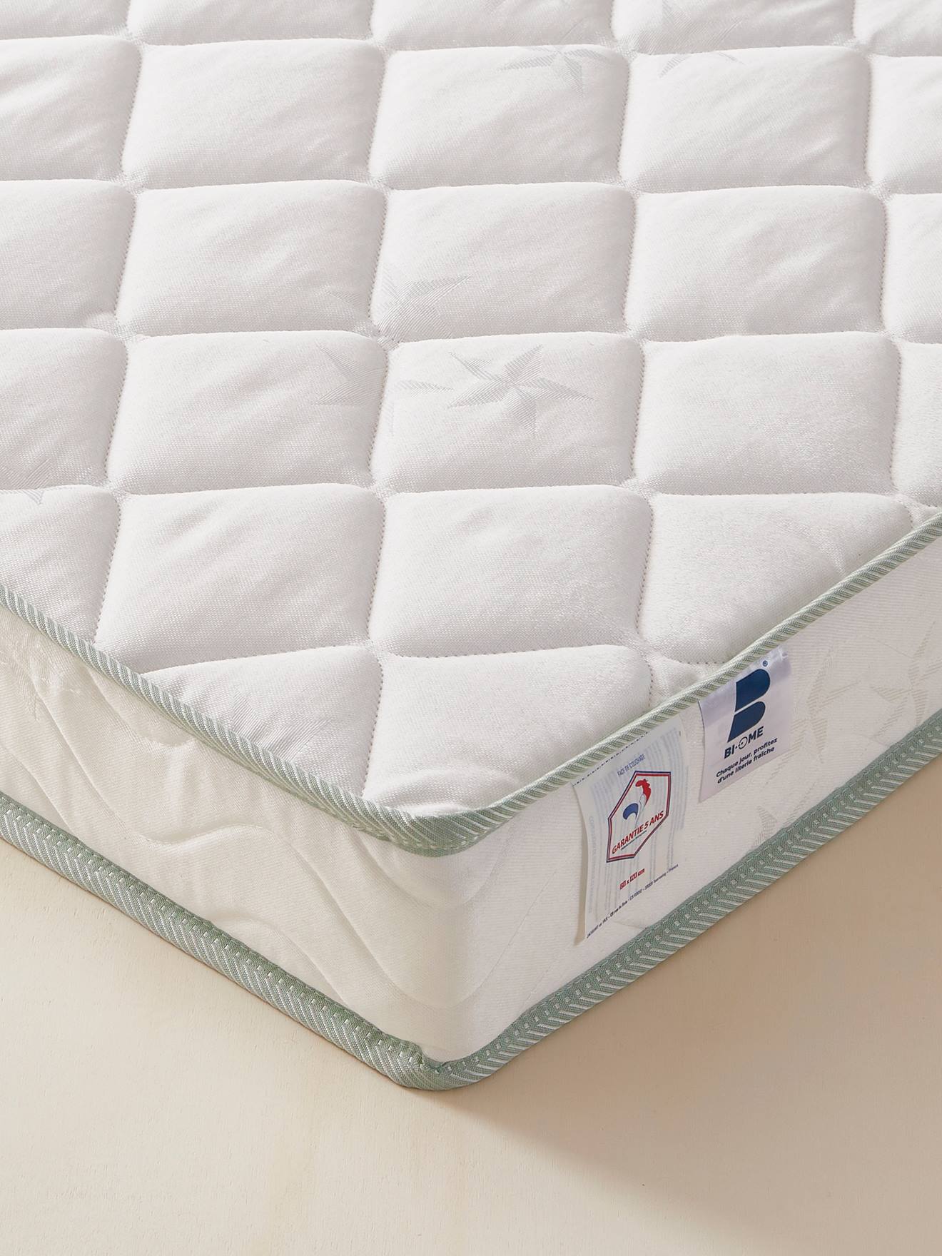 Matelas bébé anti-acariens traité Bi-ome NTL® blanc (Vertbaudet) - Image 2