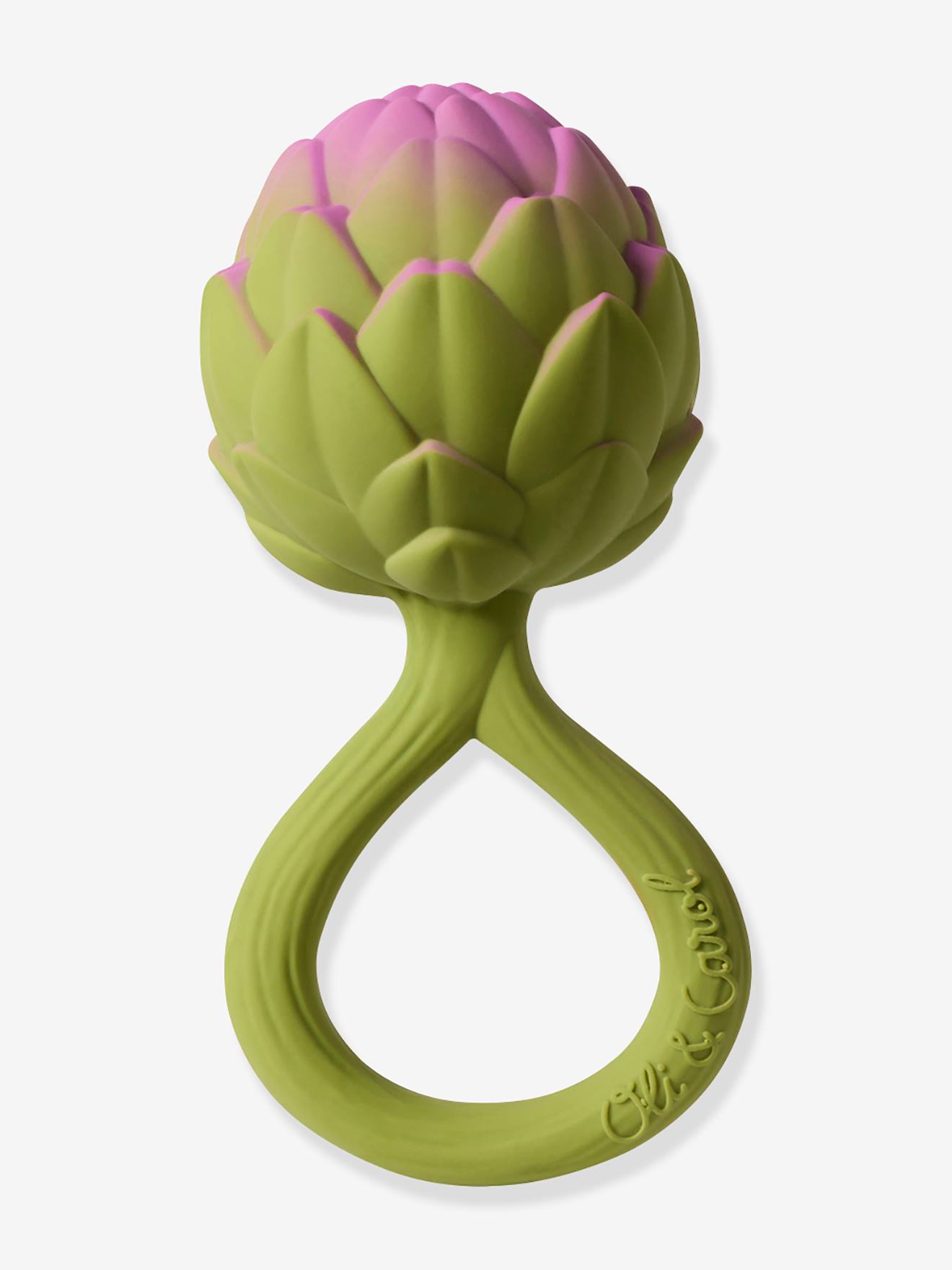 Hochet anneau de dentition Artichaut - vert (Oli and Carol) - Image 2