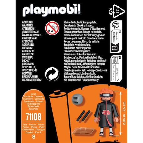 PLAYMOBIL - 71108 - Pain - Naruto Shippuden - Personnage de manga ninja avec accessoires BLEU 4 - vertbaudet enfant 