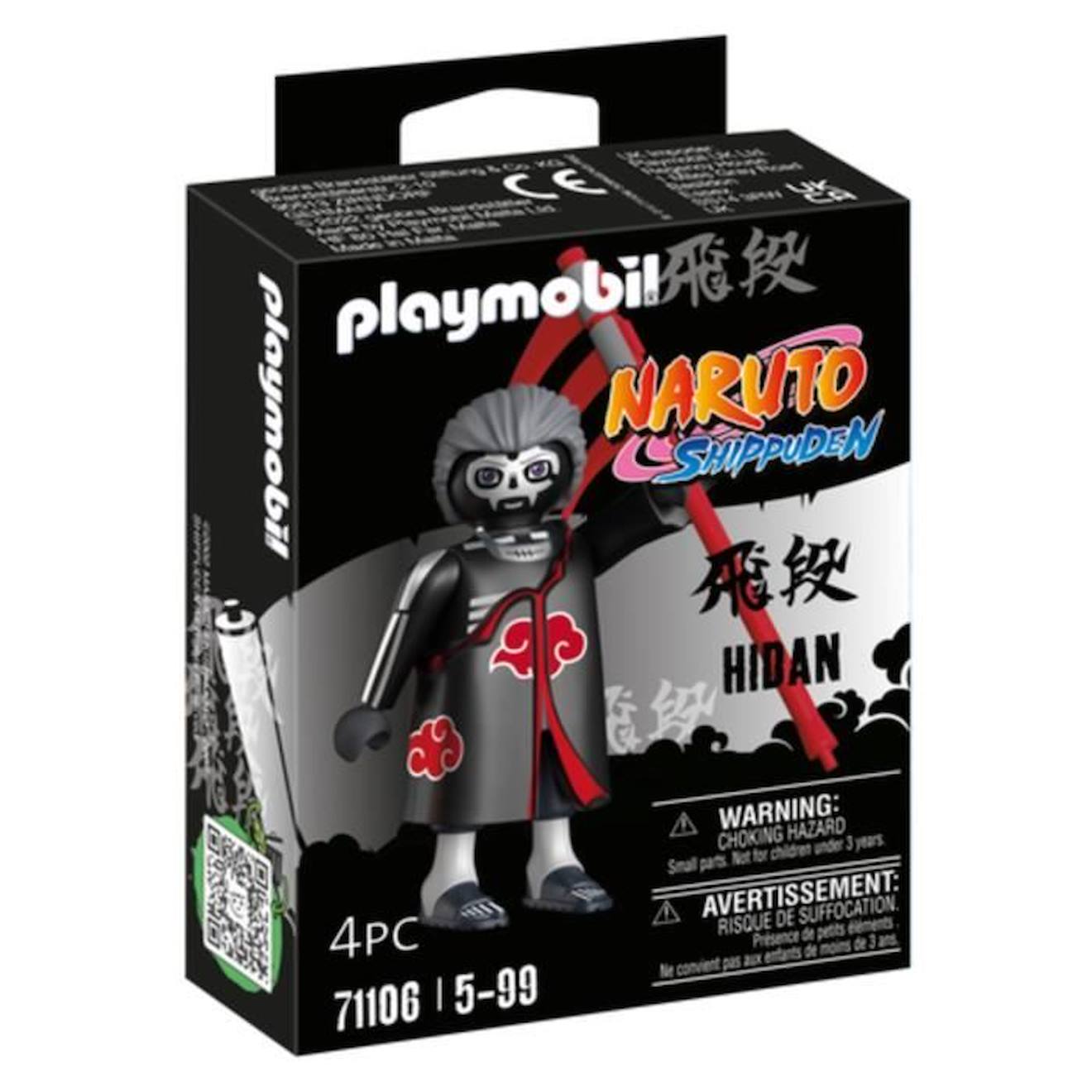 Playmobil - 71106 - Hidan - Naruto Shippuden - Personnage De Manga Ninja Avec Accessoires Noir