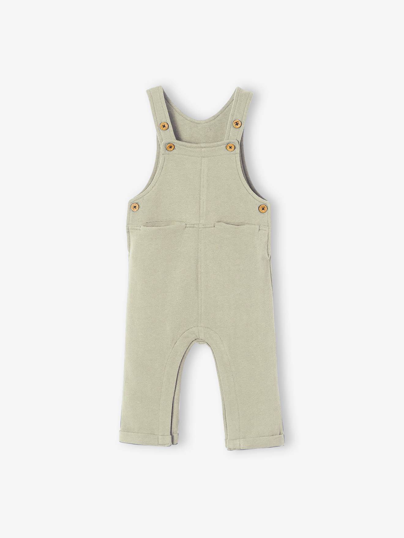 Salopette en molleton bébé vert