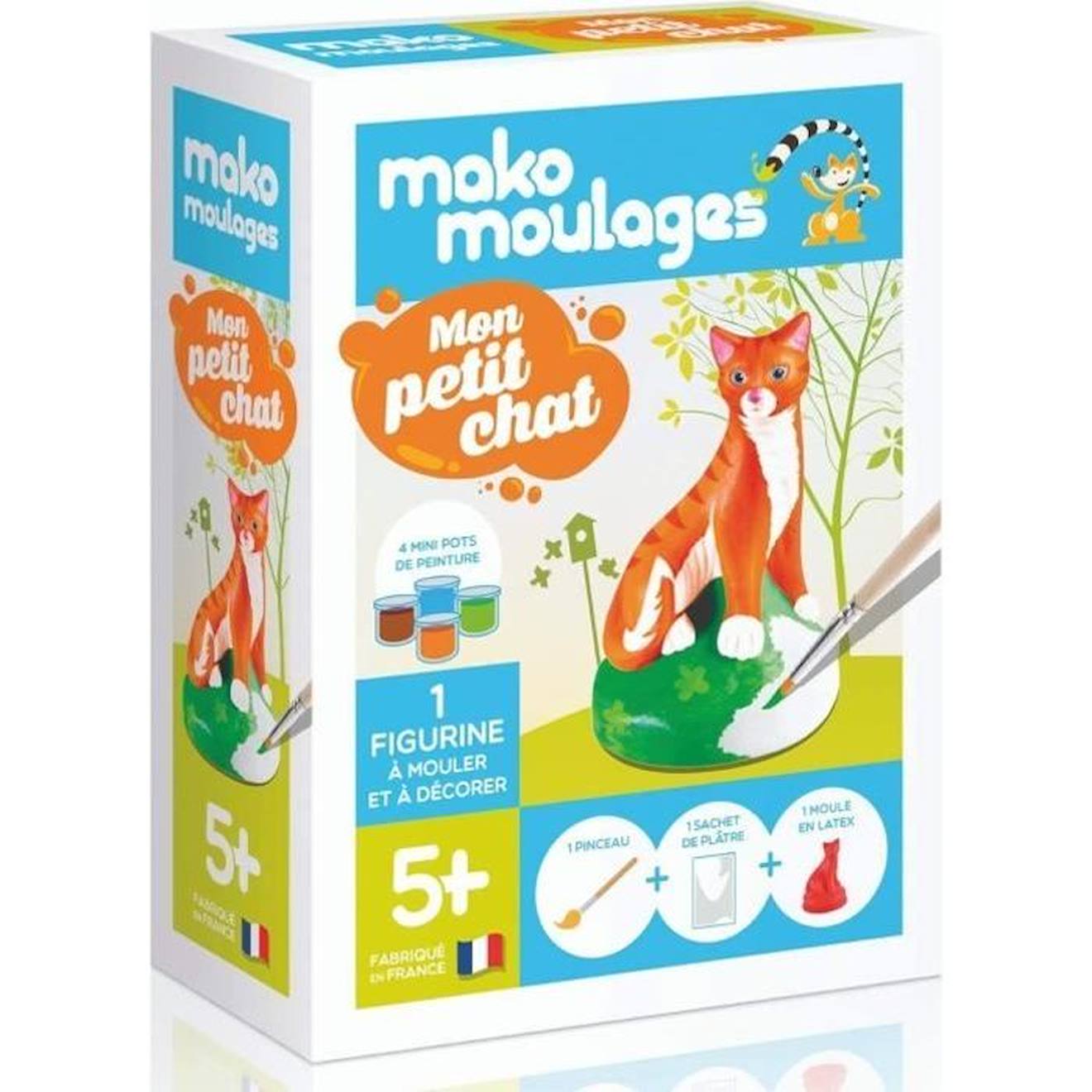 Mako Moulages - Mon Petit Chat - Enfant - Mixte - A Partir De 5 Ans - Jaune Blanc