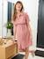 Robe-chemise courte gaze de coton grossesse et allaitement bleu électrique+vieux rose 10 - vertbaudet enfant 