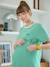 T-shirt rayé grossesse et allaitement en coton personnalisable Rayé marine+Rayé rouge+vert 17 - vertbaudet enfant 