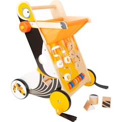 Jouet-Chariot de marche Toucan - SMALL FOOT - Jaune - Mixte - Avec klaxon, jeu à formes, labyrinthe coulissant
