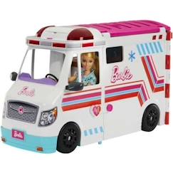 -Barbie - Coffret Véhicule Médical avec ambulance et clinique - Poupée Mannequin - Barbie - HKT79 - POUPEE MANNEQUIN BARBIE