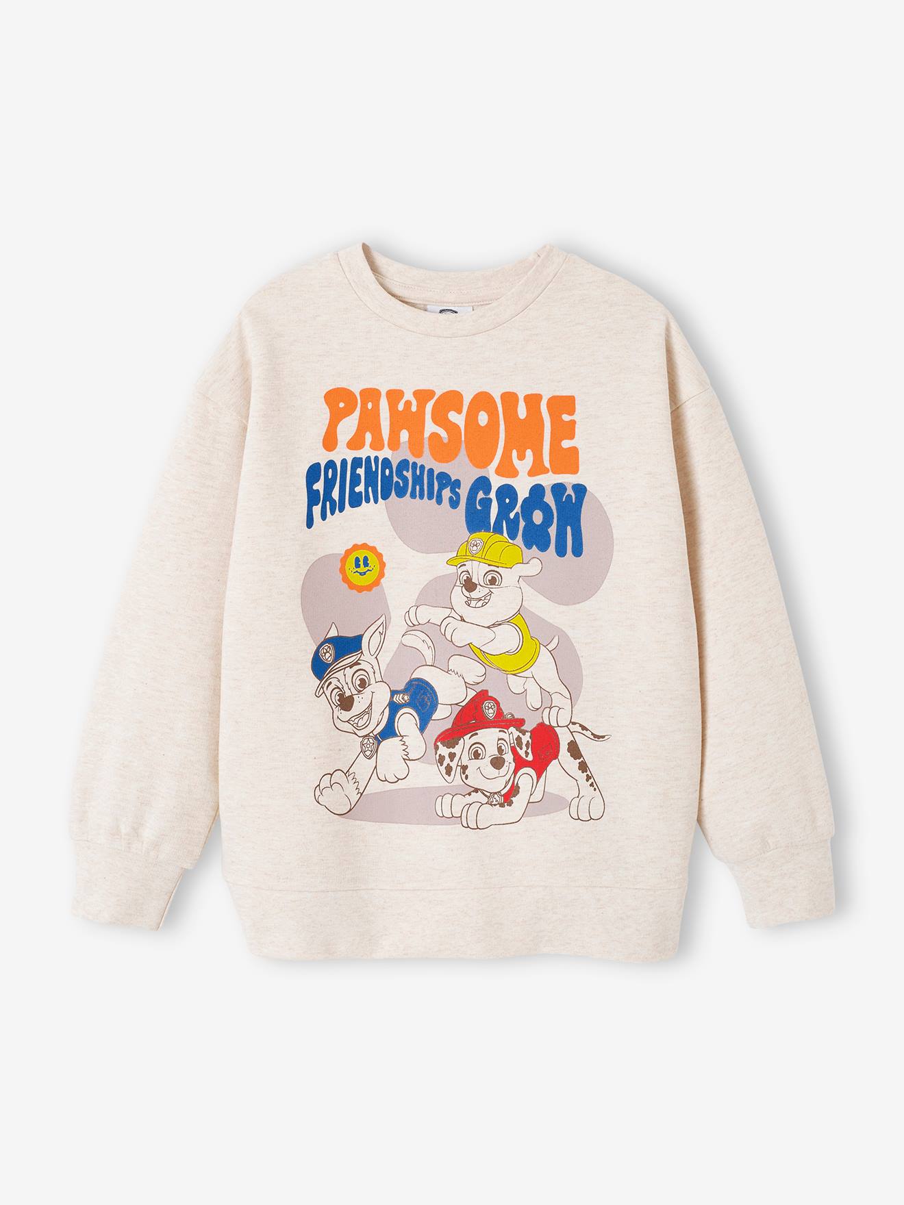 Sweat garçon Pat'Patrouille beige chiné