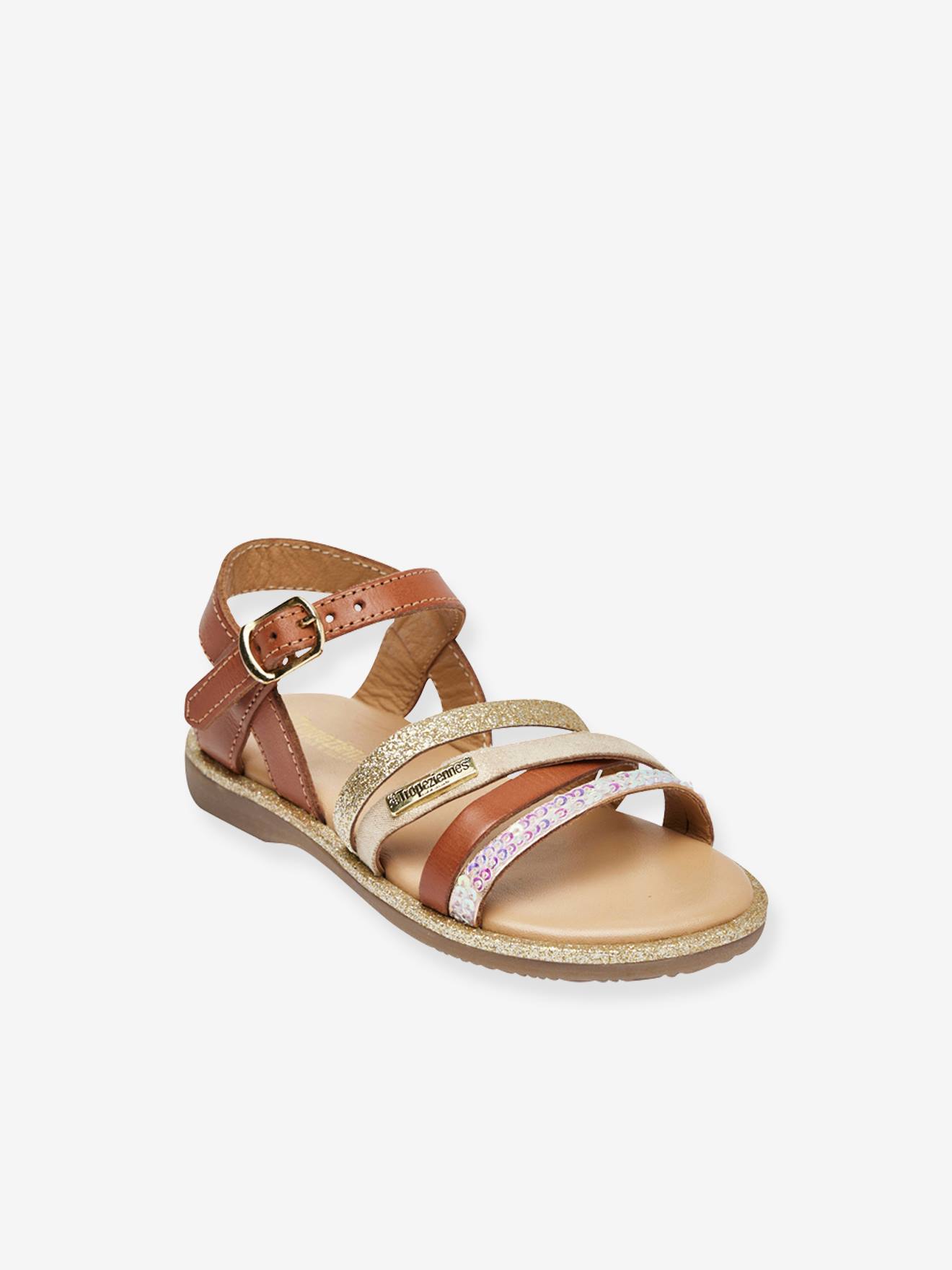 Sandales cuir enfant Inaya LES TROPEZIENNES® PAR M. BELARBI camel