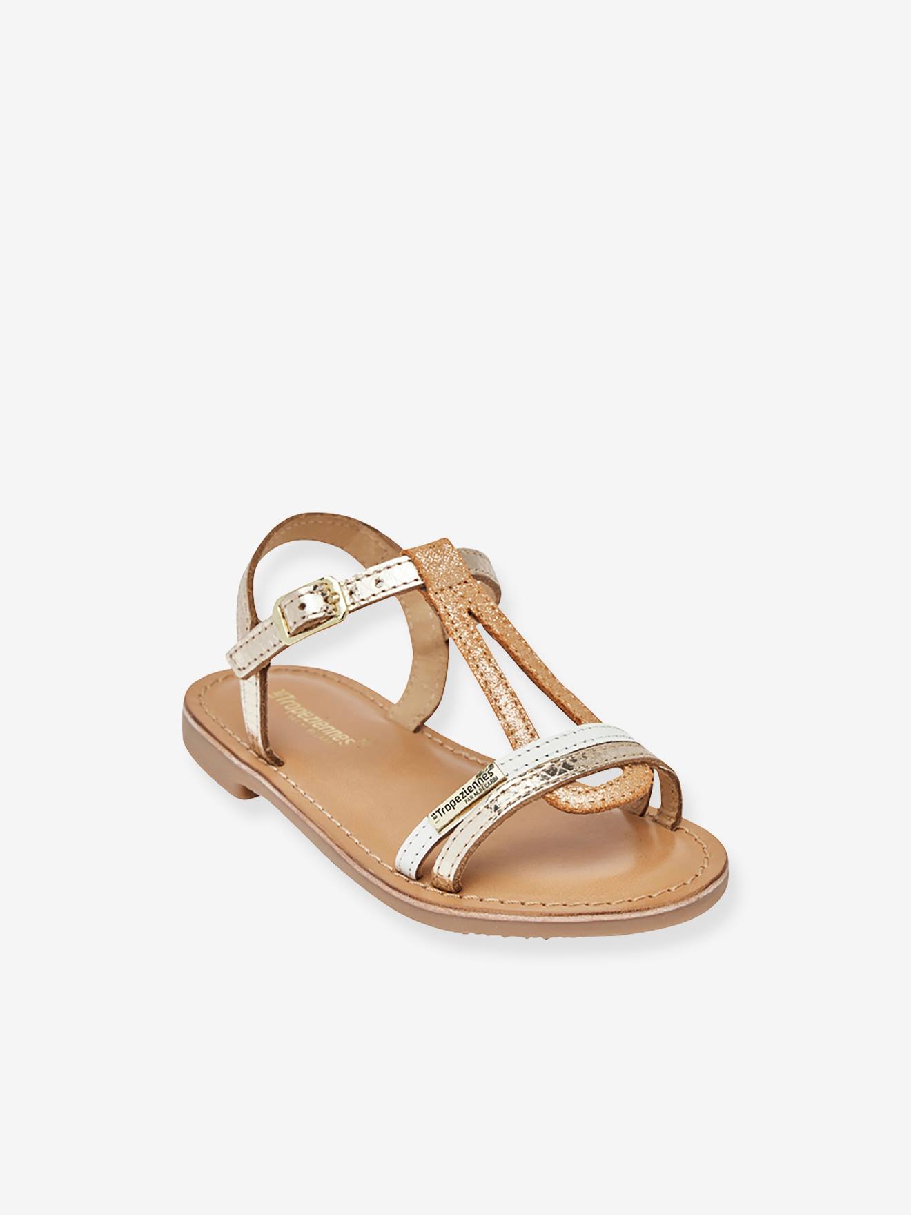 Sandales cuir enfant Bada PAR M. BELARBI beige doré Sandales cuir enfant Bada PAR M. BELARBI beige doré
