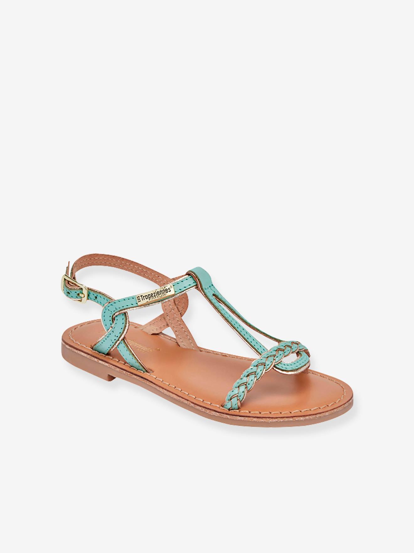 Sandales cuir enfant Bappy PAR M. BELARBI turquoise