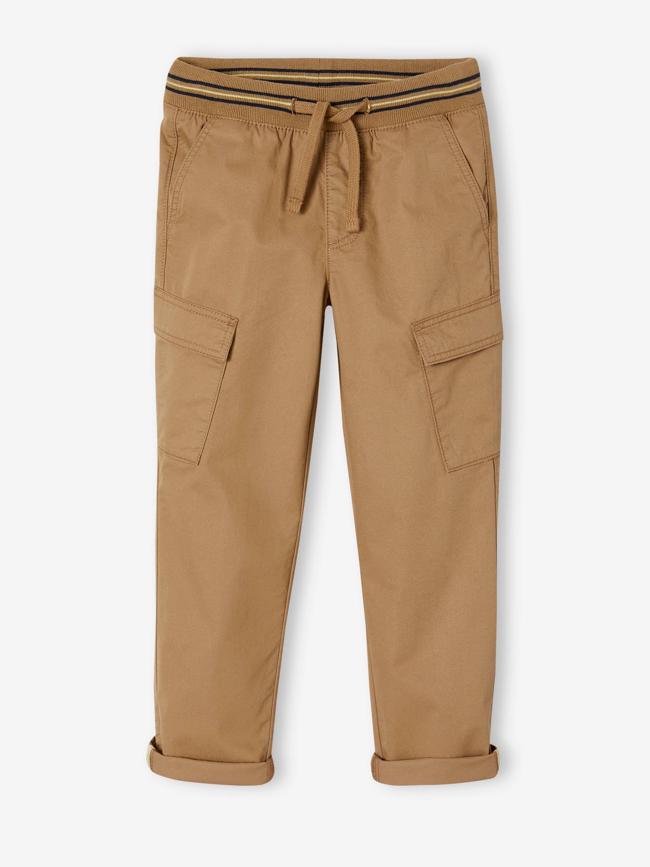 Pantalon style cargo facile à enfiler garçon sable