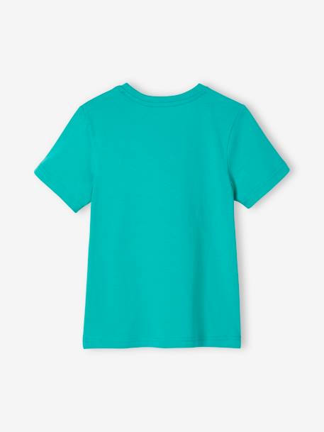 T-shirt imprimé Basics garçon manches courtes blanc+BLEU AQUA+bleu nuit+bleu roi+jaune+menthe+vert sauge 20 - vertbaudet enfant 