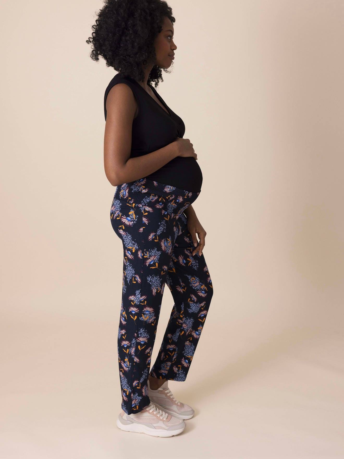 Pantalon de grossesse Amir bleu imprimé