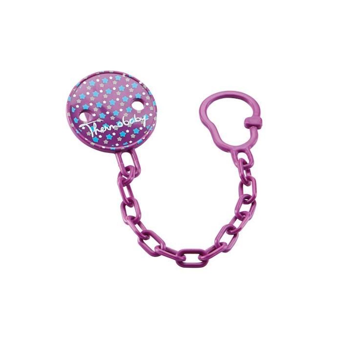 Thermobaby Attache Sucette Clip - Prune Monstre Violet