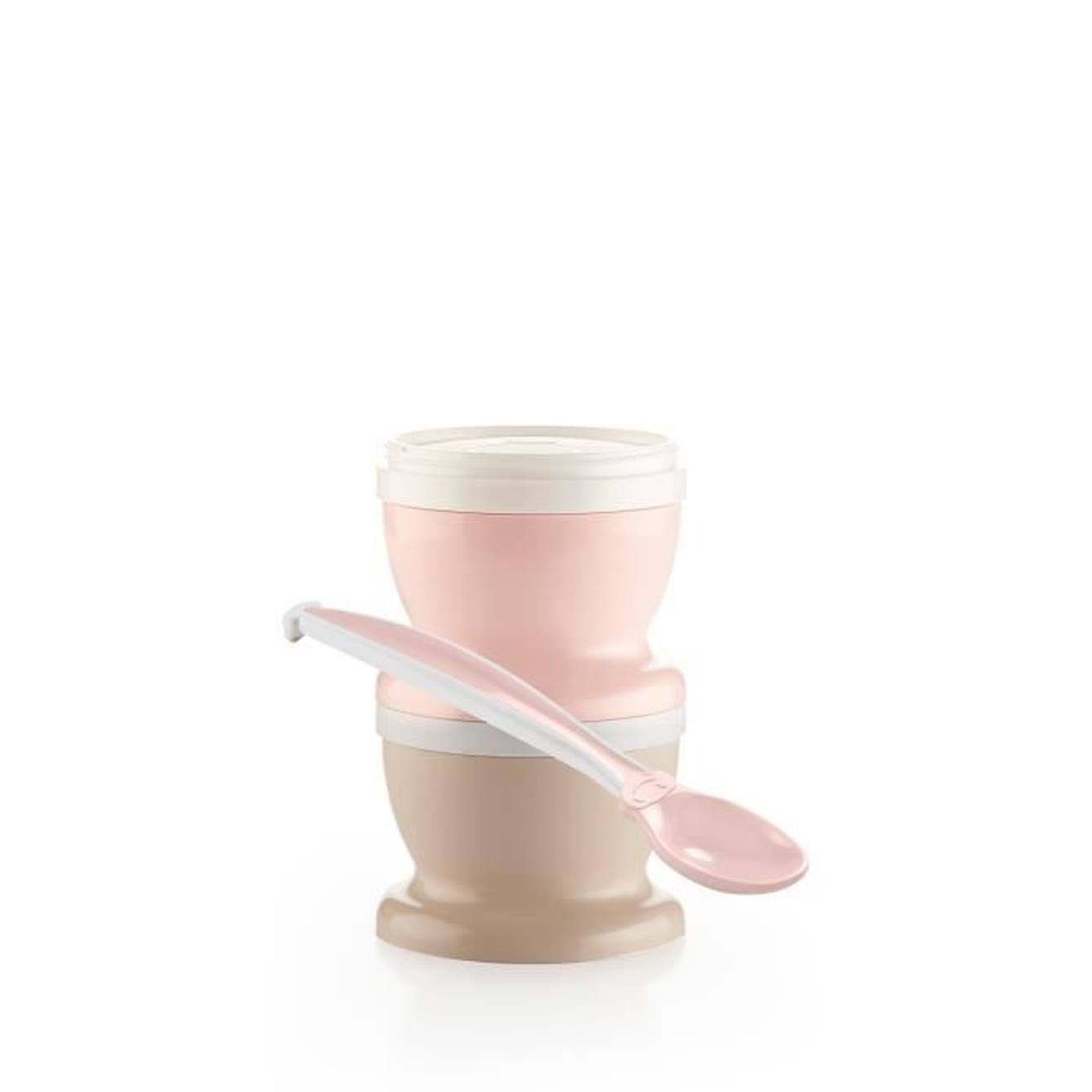 Thermobaby 2 Petits Pots Pour Nourriture Rose Poudr‚ Rose