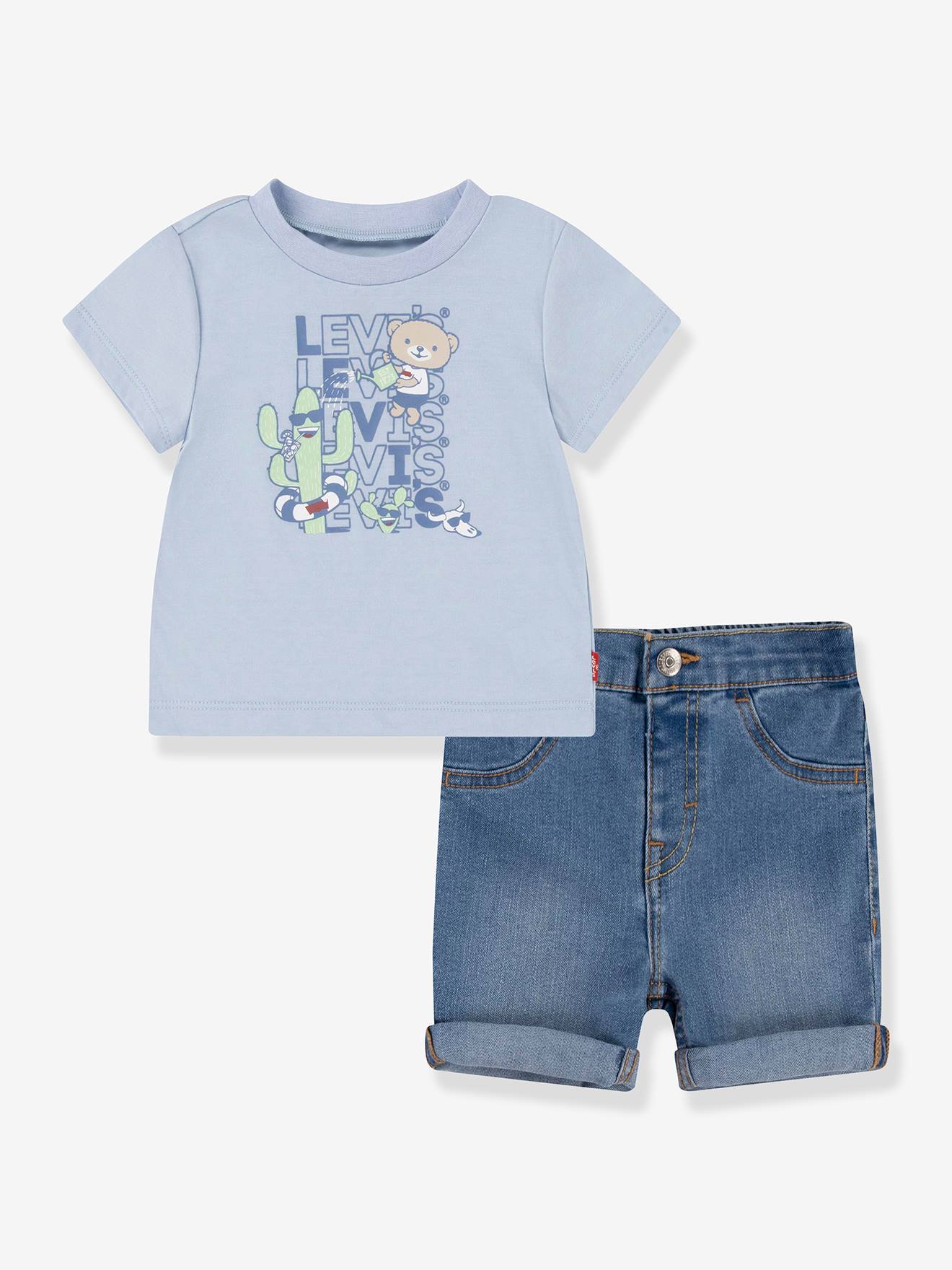 Ensemble Short + T-shirt Garçon Levi's® Bleu Ciel